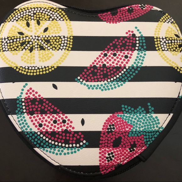 Luv Betsey Johnson Heart Stripes Fruit - Picture 2 of 3